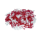 Barrier chain of steel | 10 m | welded, wire thickness 5 mm | galvanized and red / white coated